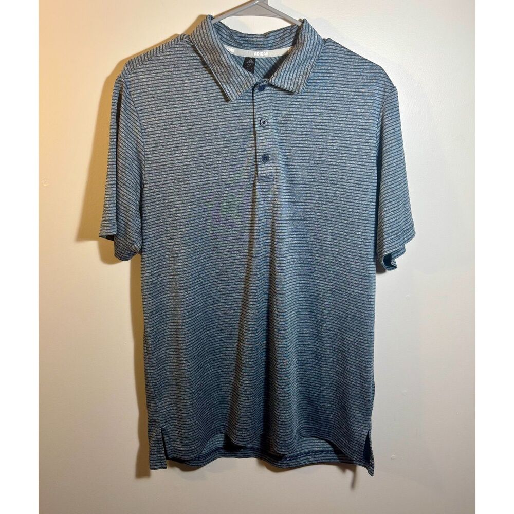 Adidas Men’s Medium Striped Performance Golf Polo – Breathable Activewear